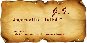 Jagerovits Ildikó névjegykártya